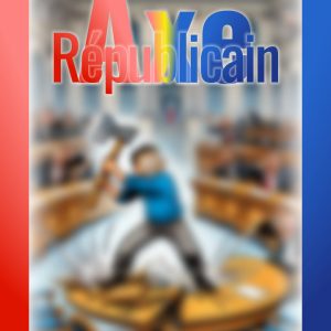 Visuel du dos des cartes avec le logo Axe Républicain sur fond tricolore dégradé